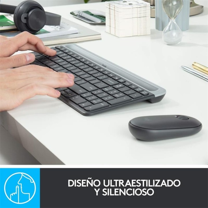 TECLADO + RATON LOGITECH MK470 SLIM WIRELESS SILENT