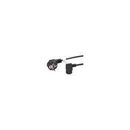 Lanberg CA-C13C-12CC-0018-BK cable de alimentación Negro 2 m C13 acoplador CEE7/7