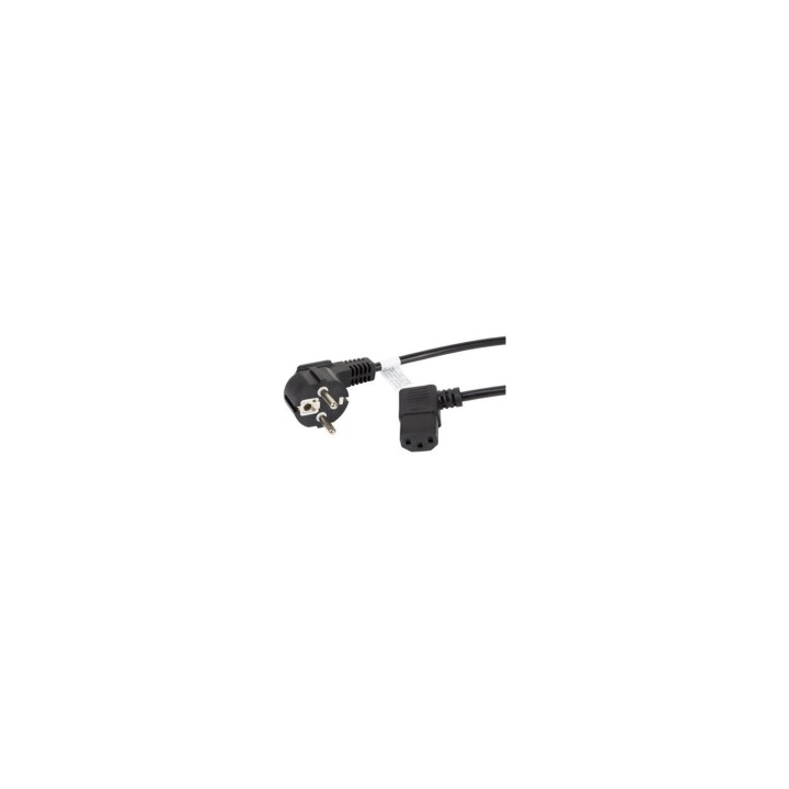 Lanberg CA-C13C-12CC-0018-BK cable de alimentación Negro 2 m C13 acoplador CEE7/7