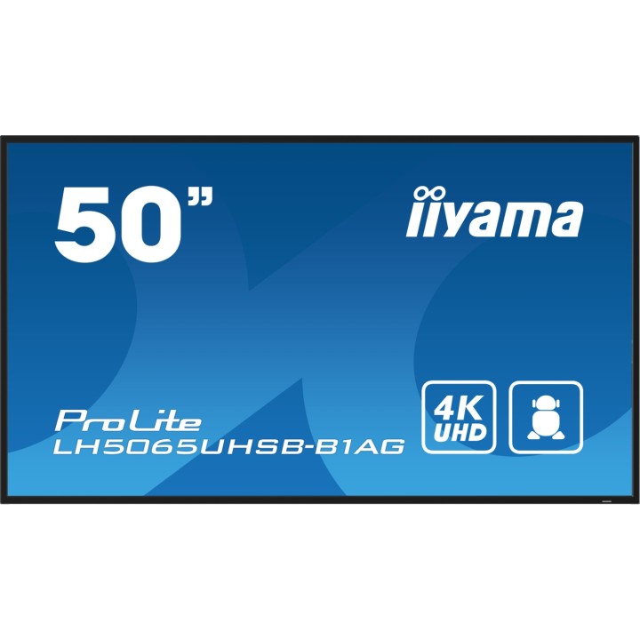 iiyama LH5065UHSB-B1AG pantalla de señalización Pantalla plana para señalización digital 125,7 cm (49.5") LCD Wifi 800 cd / m²