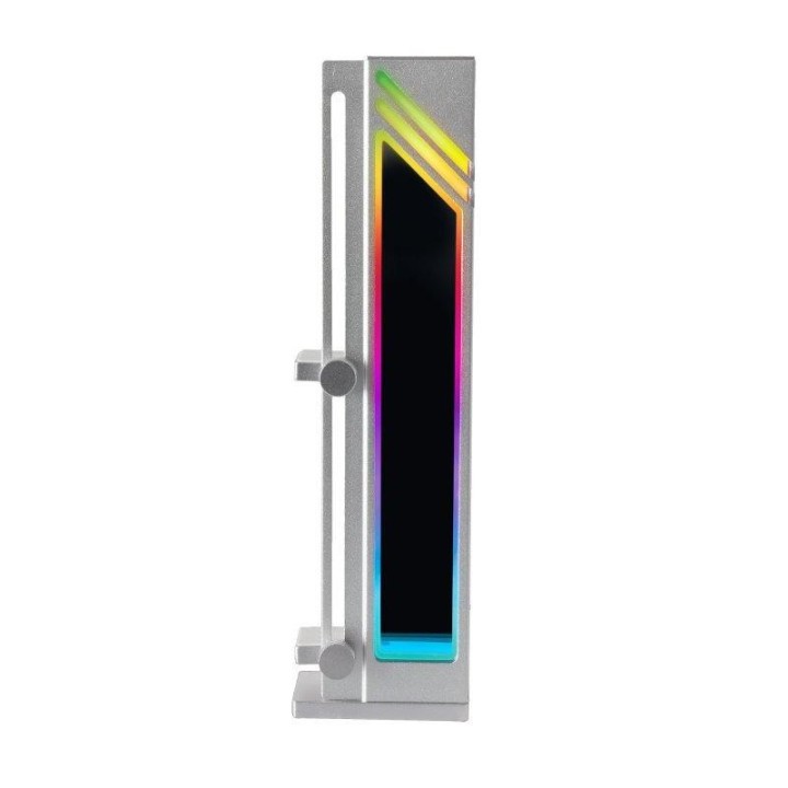 SOPORTE MARS GAMING PARA TARJETA DE VIDEO MAGNETICO RGB SILVER