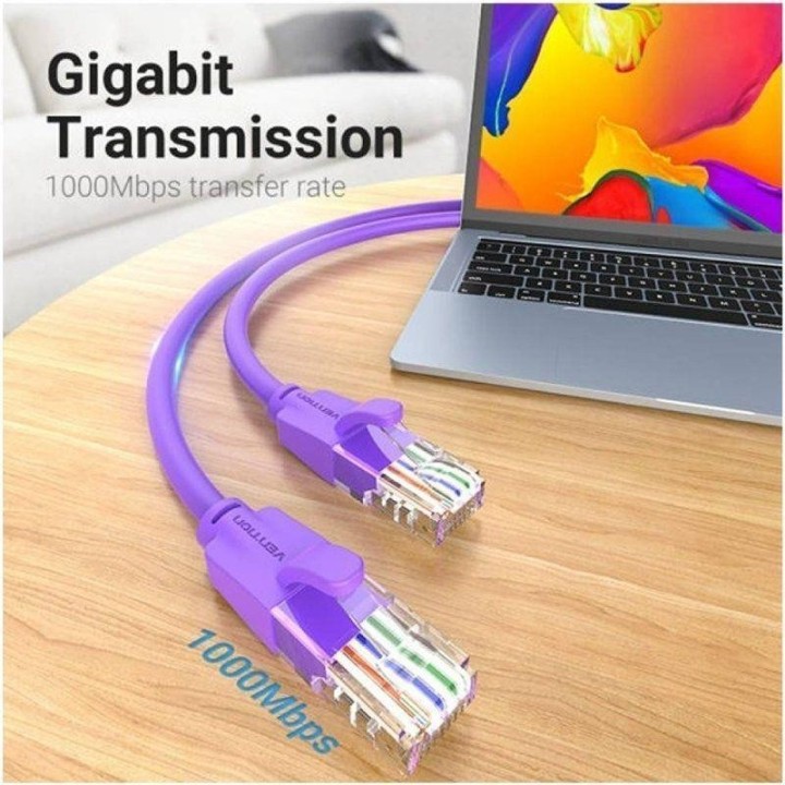 CABLE DE RED CAT.6 UTP 2M VENTION PURPLE