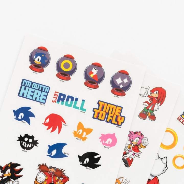 Set pegatinas reutilizables Sonic The Hedgehog