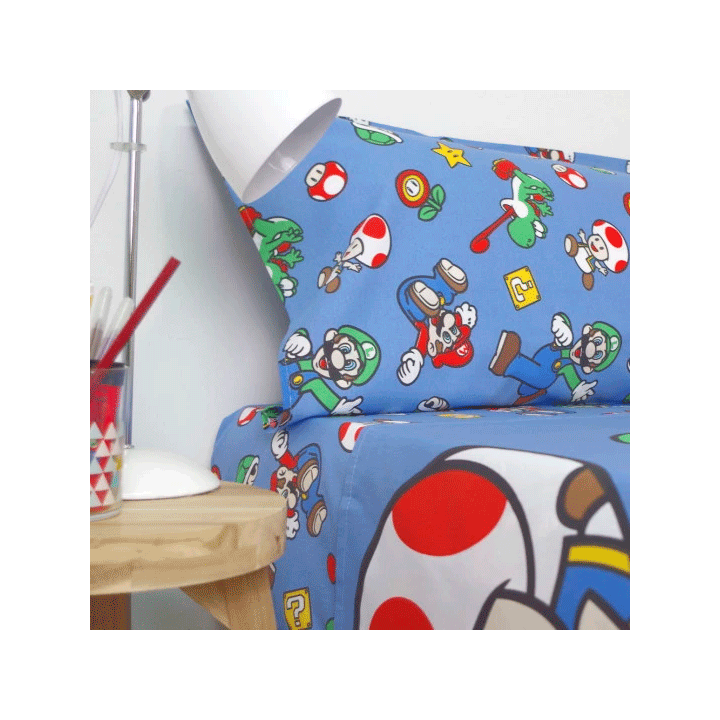 Juego sabanas Super Mario Bros 90cm