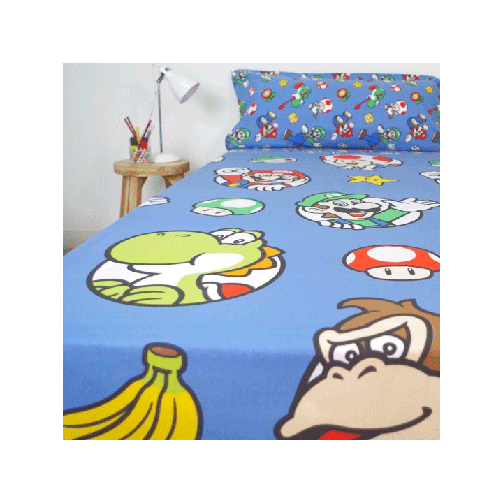 Juego sabanas Super Mario Bros 90cm