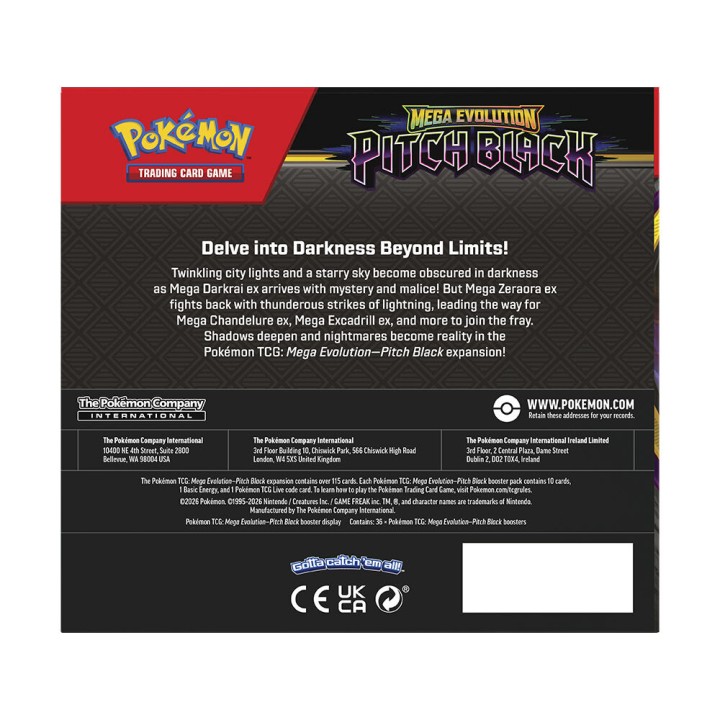 Sobre cartas Expansion Megaevolucion Oscuridad Absoluta Julio 2026 Pokemon ingles