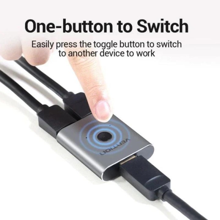 SWITCH/SPLITTER VENTION HDMI 2.0/H - X2 HDMI/H BIDIRECCIONAL 4K SILVER