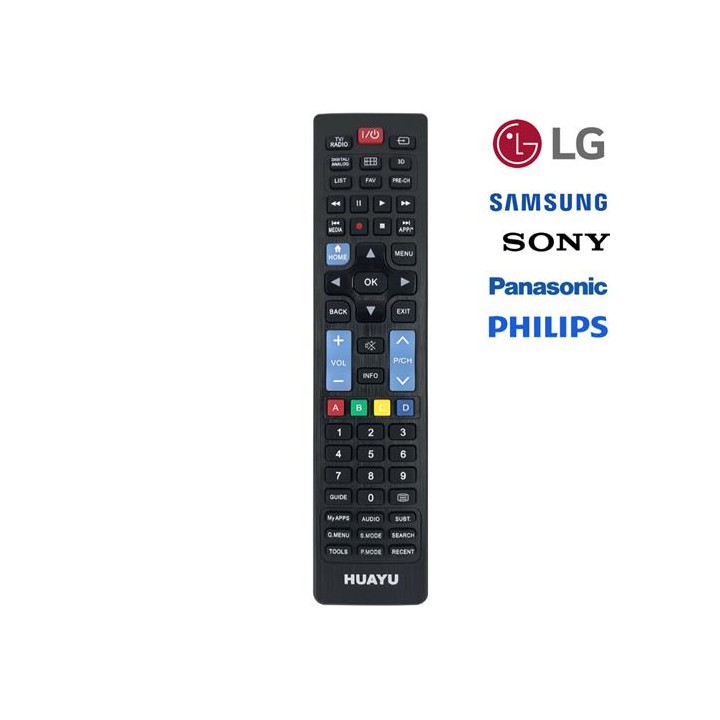 Mando de Repuesto TV HUAYU para LG, Sony, Philips y Panasonic (URC1566)