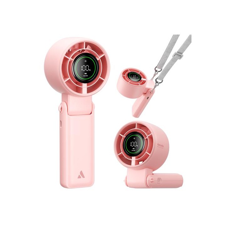 Aecooly PB02-A Ventilador de Mano Plegable Rosa