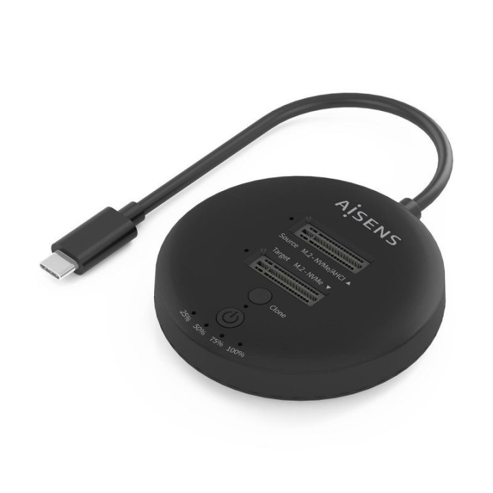 DOCK STATION CLONE AISENS X2 M2 NVME USB-C 3.2 BLACK
