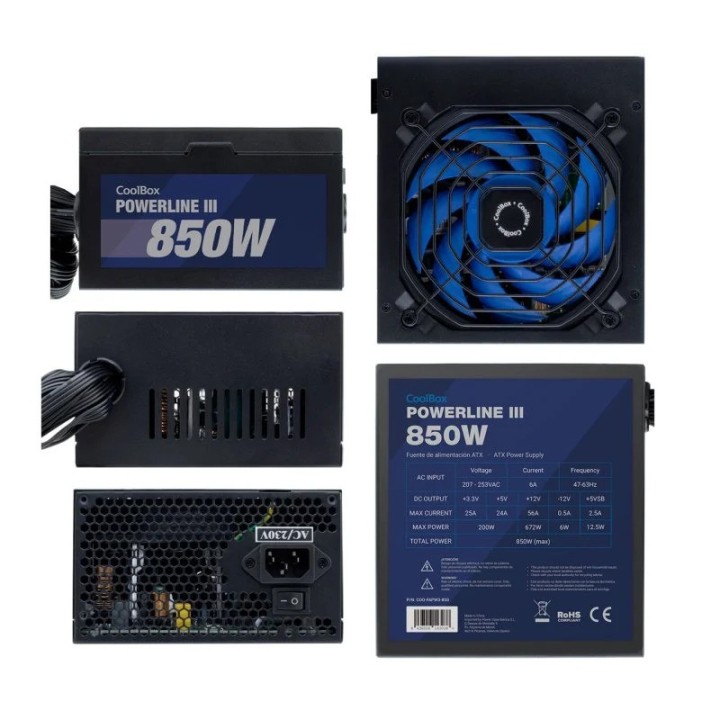 FUENTE DE ALIMENTACION COOLBOX POWERLINE III 850W ATX
