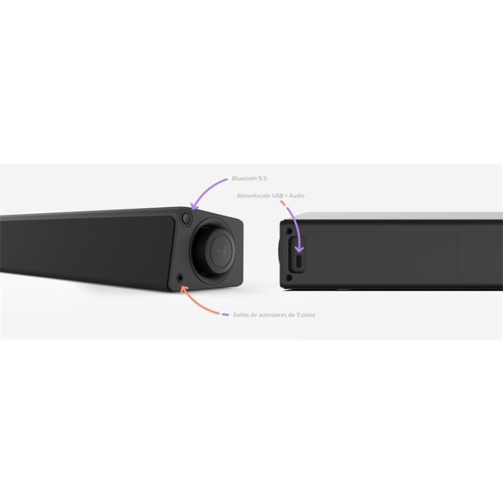 BARRA DE SONIDO CREATIVE STAGE SE MINI WIRELESS BT 5.3 AUX USB-C 24W
