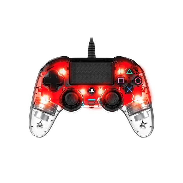 Nacon Mando Oficial Playstation PS4 Compact Rojo (PS4OFCPADCLRED)