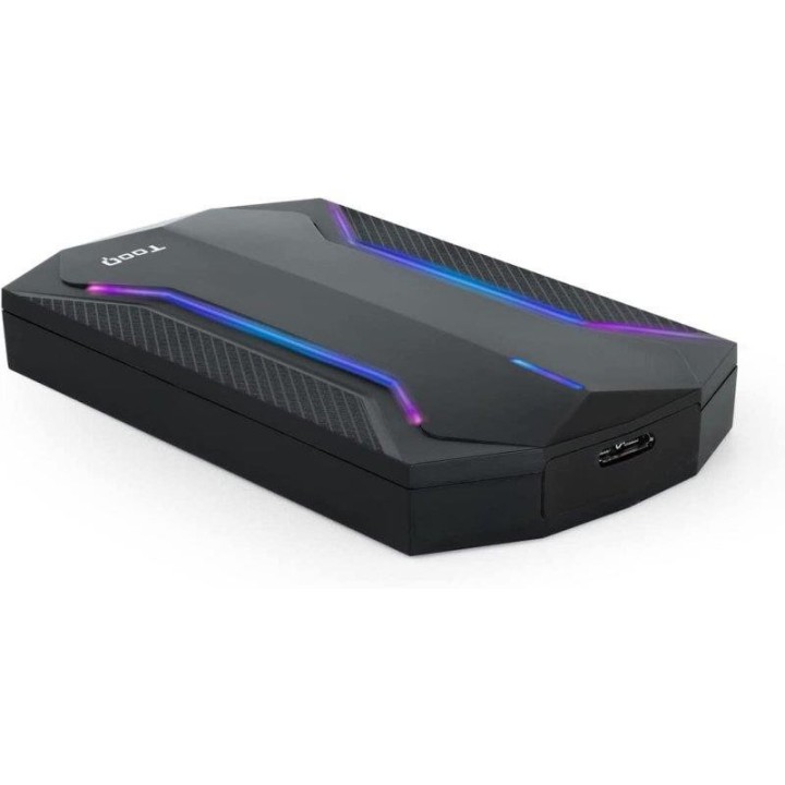 CAJA EXTERNA TOOQ GAMING 2.5 SSD SATA USB RGB BLACK