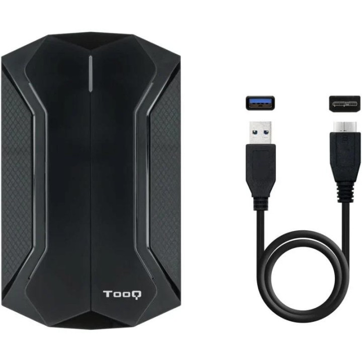 CAJA EXTERNA TOOQ GAMING 2.5 SSD SATA USB RGB BLACK