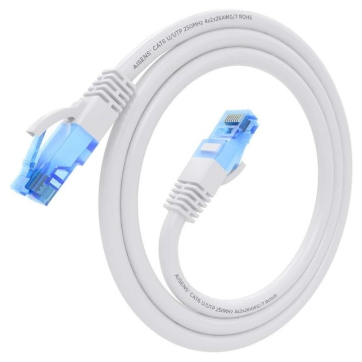 CABLE DE RED CAT.6 UTP 0.25M AISENS WHITE