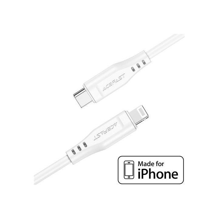 Cable USB-C a Lightning 1.2 metros 30W Acefast C3-01 Blanco