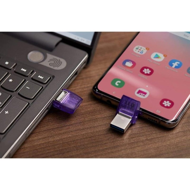 PEN DRIVE 128GB KINGSTON USB-A/USB-C 3.2 PURPLE