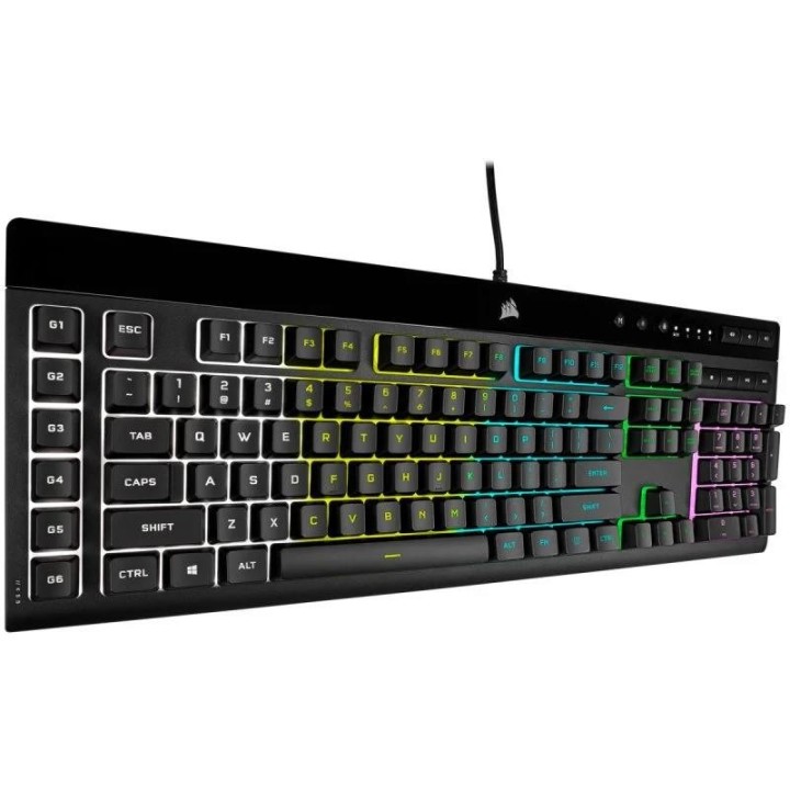 TECLADO GAMING CORSAIR K55 PRO USB ICUE RGB BLACK + REPOSAMUÑECA