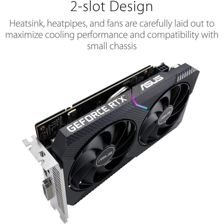 TARJETA DE VIDEO ASUS DUAL NVIDIA RTX 3050 8GB V2 OC GDRR6 PCIE