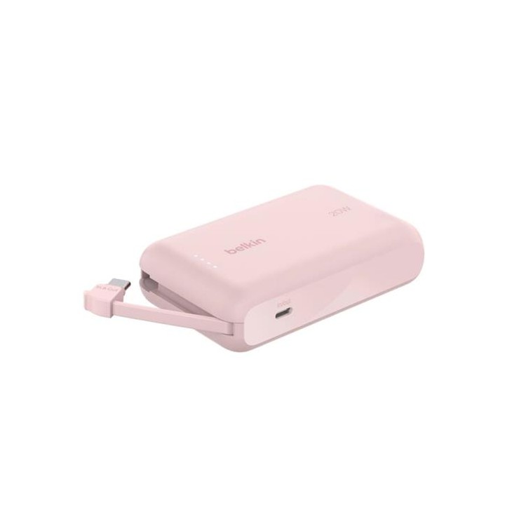 Powerbank Belkin 10.000 mAh Cable Integrado USB-C 20W Rosa (BPB021HQPK)