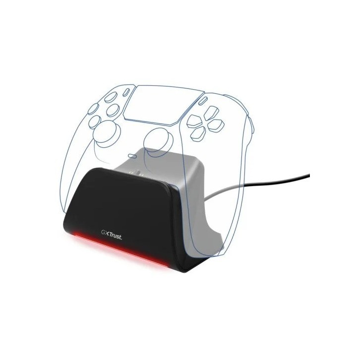 BASE DE CARGA TRUST GXT 255 PARA MANDO PS5 RGB BLACK