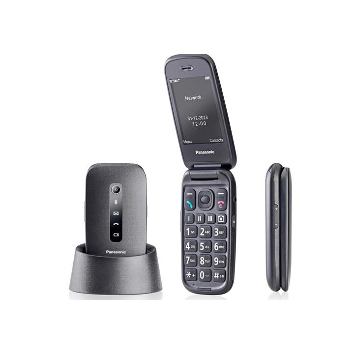 Panasonic KX-TU550EXB Móvil Senior con Base 4G Negro