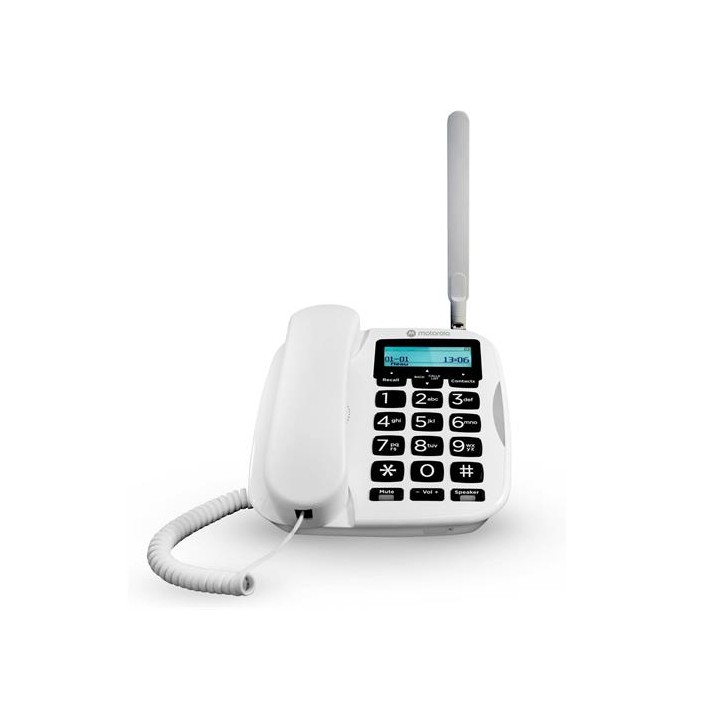 Motorola FW500 Teléfono de Sobremesa con 4G y Línea FIja, Batería 8 Horas