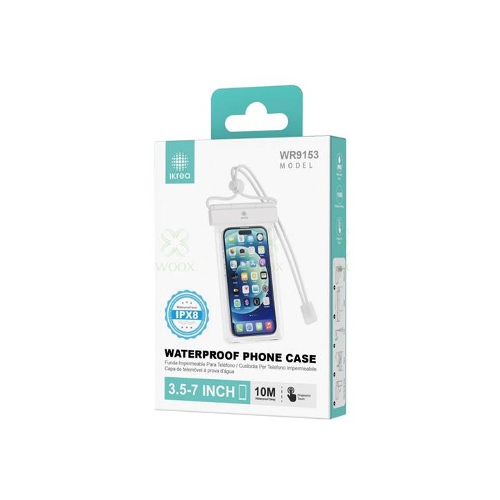 Funda Impermeable para Móvil 3.5" a 7´´ IPX8 Ikrea WR9153 Blanca