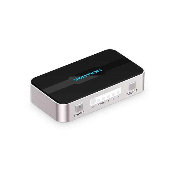 DUPLICADOR VENTION 4XHDMI HEMBRA - HDMI MACHO SILVER/BLACK