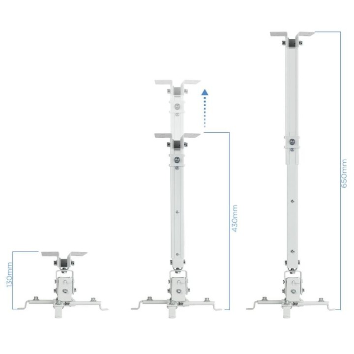 SOPORTE PROYECTOR TOOQ TECHO INCLINABLE WHITE