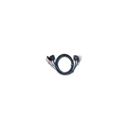 CABLE ATEN DATA SWITCH KVM DVI-D USB 1.8M NEGRO 2L-7D02U