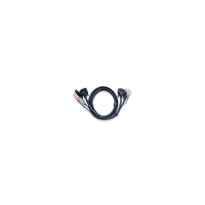 CABLE ATEN DATA SWITCH KVM DVI-D USB 1.8M NEGRO 2L-7D02U