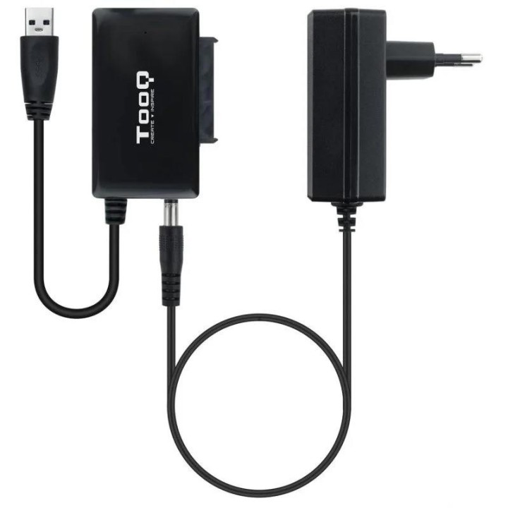 ADAPTADOR USB 3.0 USB-A TOOQ DISCO DURO SATA 2.5/3.5 ALIMENTADOR BLACK