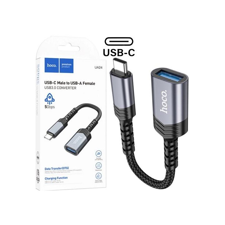 Hoco UA24 Adaptador OTG de USB-C a USB-A 3.0