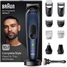 Braun MGK7410 Recortadora Kit 10 en 1 Barba, Cabello y Cuerpo
