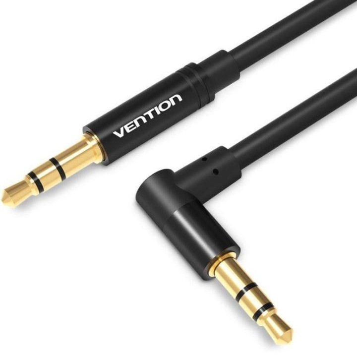 CABLE AUDIO VENTION JACK 3.5/M - JACK 3.5/M ACODADO 1M BLACK