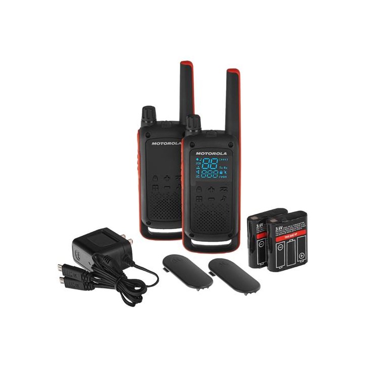 Motorola T82 Twin Walkie Pack 2 Negro Rojo