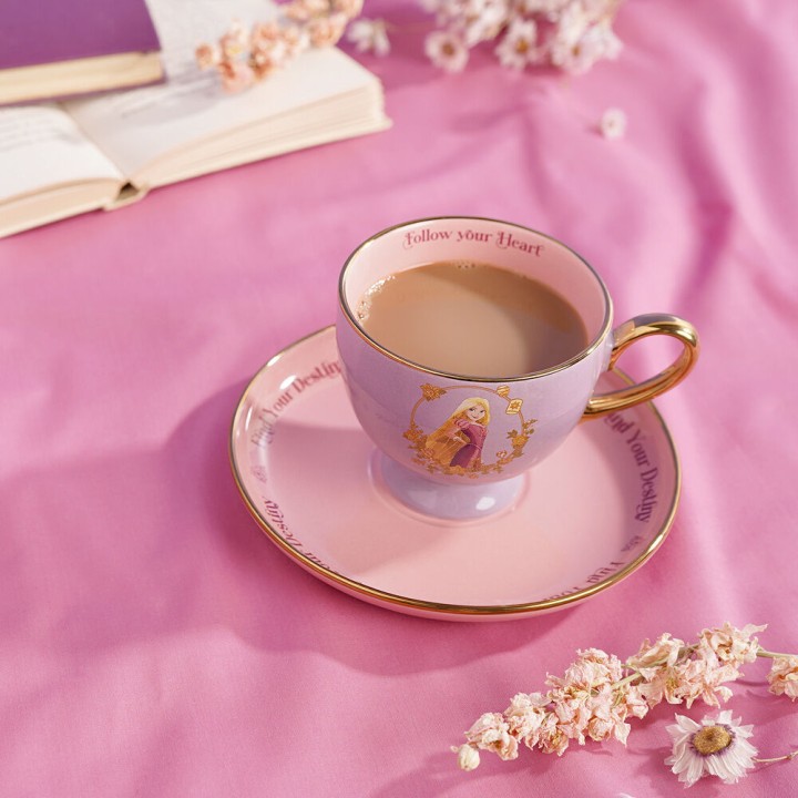 Taza te y platillo Rapunzel Princesas Disney