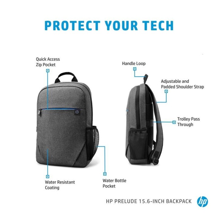 MOCHILA HP PRELUDE BACKPACK 15.6 GREY