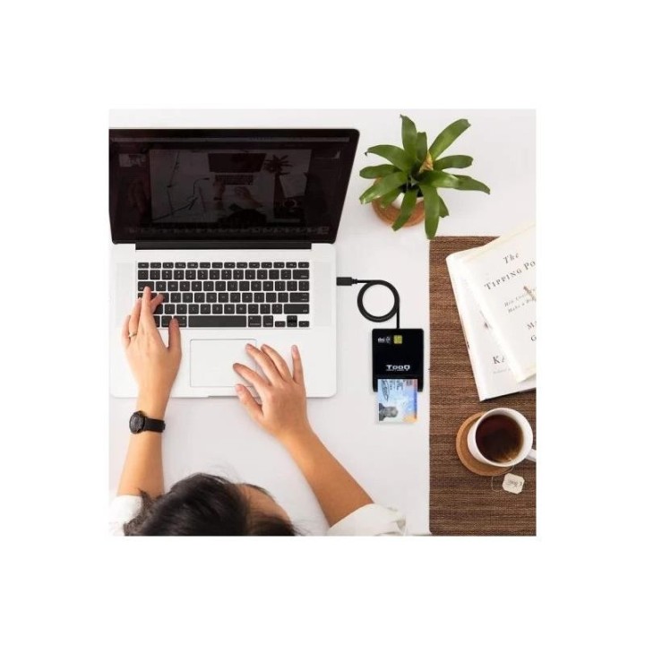 LECTOR DE TARJETAS DNIE TOOQ TQR-211 DNI USB-C BLACK