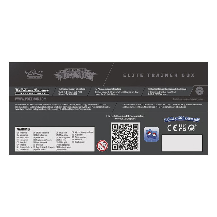 Estuche cartas Entrenador Elite Expansion Megaevolucion Oscuridad Absoluta Pokemon Ingles
