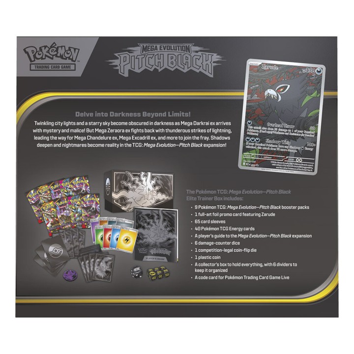 Estuche cartas Entrenador Elite Expansion Megaevolucion Oscuridad Absoluta Pokemon Ingles