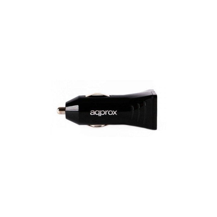 CARGADOR COCHE USB APPROX 2.4A NEGRO appusbcar21B
