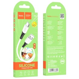 Cable USB a USB-C 1 m 3Amp Hoco X82 Silicona Blanco