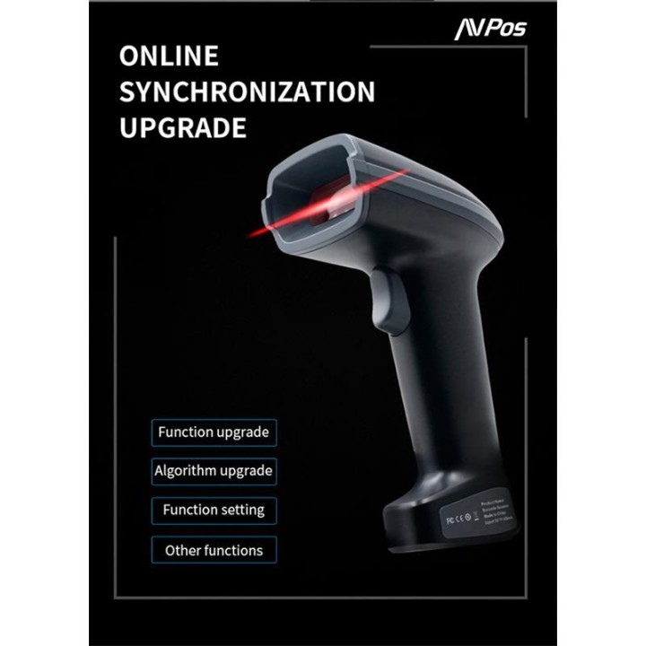 LECTOR AVPOS CODIGOS 1D + 2D +QR BT230 WIRELESS 2.4 + BLUETOOTH + USB