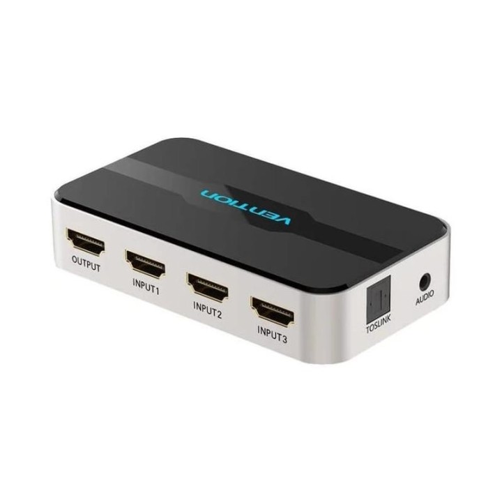 DUPLICADOR VENTION 3XHDMI HEMBRA - HDMI MACHO X1 AUDIO SILVER/BLACK