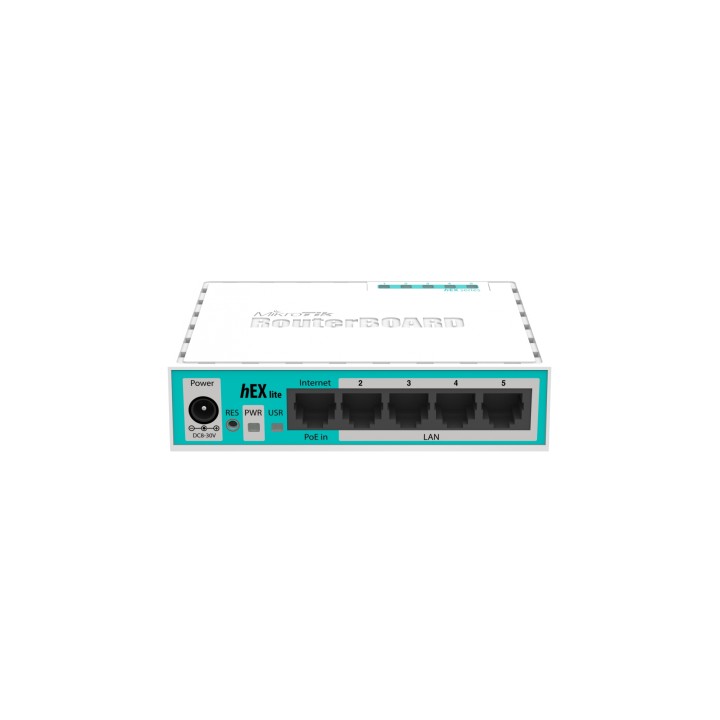 SWITCH MIKROTIK HEX LITE 5PTOS 10/100 BLANCO RB750R2