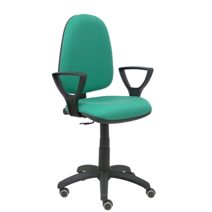 SILLA AYNA BALI BRAZOS FIJOS RUEDAS DE PARQUET VERDE 04CPBALI456BGOLFRP