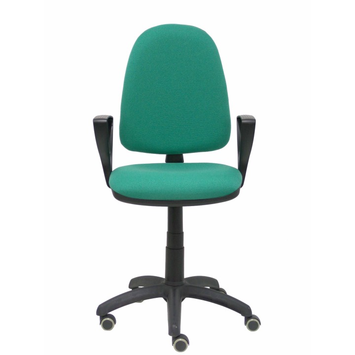 SILLA AYNA BALI BRAZOS FIJOS RUEDAS DE PARQUET VERDE 04CPBALI456BGOLFRP